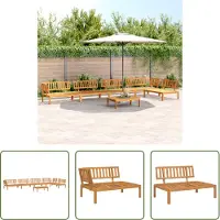 The Living Store 6-tlg. Garten-Sofagarnitur aus Paletten Massivholz Akazie