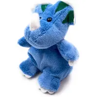 Onwomania Plüschtier Stofftier Kuscheltier Dinosaurier Urzeittier Riesenechse Dino Triceratops H 13 cm Blau