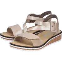 Rieker Sommerschuh, Sandalette, Keilabsatz, mit asymmetrischem Riemchen