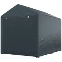 Northio Garagenzelt, 1,6 x 2,18 x 1,72 m Lagerzelt mit UV-Schutz, Reißverschlusstür, Wasserabweisend Foliengarage für Gartengeräte