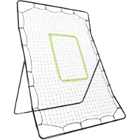 Northio Baseball Rebounder PitchBack, Tragebar Rückprallwand Netz mit Schlag-Zone für Baseball, Fußball, Metall, Schwarz, 123 x 174 cm
