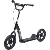 Northio Kinderroller Kickscooter 12 Zoll Mit Hinterbremse, Höhenverstellbarer Tretroller, Roller In Schwarz, Stahl & Eva