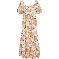 Vila Viflola Kurzärmeliges Maxikleid
