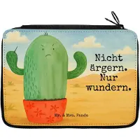 Mr. & Mrs. Panda Stifteetui Kaktus Wut Design - Weiß - Geschenk, Kollege, reiseetui, Federmäppchen, wütend, Kollegin, Federtasche, Kakteen, Büro, Schlampermäppchen, Etui