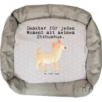 Mr. & Mrs. Panda Welpenbett Chihuahua Moment - Grau Pastell - Geschenk, Welpen, Hund, Hundebett, Ostern, Muttertag, Valentinstag