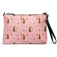Mr. & Mrs. Panda Damentasche Igel Luftballon - Rosa - Geschenk, Tasche, Handtasche, Damen Umhängetasche, Glückwunsch, Ballon, Herzlichen, Happy Birthday, Kleine