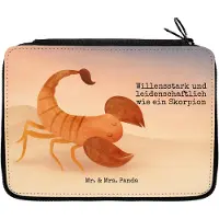 Mr. & Mrs. Panda Bleistiftetui Sternzeichen Skorpion Design - Weiß - Geschenk, Oktober, Federtasche, Schulmäppchen, Etui, Skorpione, Geburtstag, November, Stifteetui