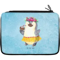 Mr. & Mrs. Panda Federmäppchen Pinguin Kokosnuss - Eisblau - Geschenk, Hawaii, Mäppchen, Urlaub, Etui, für Stifte, Bleistiftetui, Schlampermäppchen, Erholt