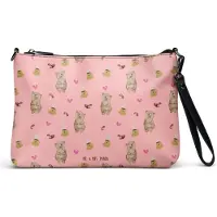 Mr. & Mrs. Panda Damentasche Bär Kaffee - Rosa - Geschenk, Handtasche Damen, Coffee, Crossbody Bag, Guten Morgen, Bären, Motivation, Tasche, Umhängetasche, Clutch, Teddy