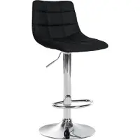 BellaFurn Verstellbarer Barhocker aus Kunstleder – Barhocker – Komfort und 360°-Drehbarkeit Option Farbe: Schwarz | Grundfarbe: Chrom