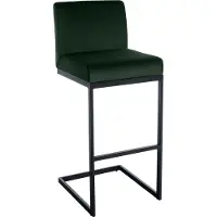 BellaFurn Barhocker – Hocker – modernes Design und Komfort – Samt- und Metall-Finish, Farbe: Grün