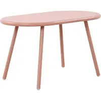 BellaFurn Moderner Loungetisch – Außentisch – Beine aus rostfreiem Metall, wetterbeständig – recycelter Kunststoff | Farbe: Rosa