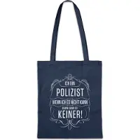 Eric Helmar Müller Urban Backwoods Ich Bin Polizist, Stofftasche, Farbe: Navy