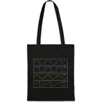 Eric Helmar Müller Urban Backwoods Waveforms Symbols, Stofftasche, Farbe: Schwarz