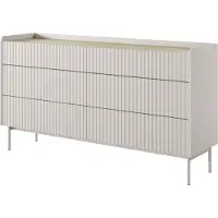 Yourhouse24 Kommode Level C 153 6s Beige/Scandi Eiche