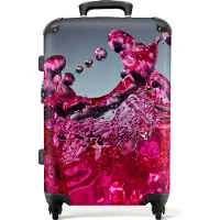NoBoringSuitcases.com Großer Koffer - Wasser - Abstrakt - Rosa - Tropfen - Kombinationsschloss TSA - Hartschalen Trolley 4 Rollen - 72 liter - Reisekoffer - 66 cmKoffer Mittelgroß 67x43x25 cm, 72L,