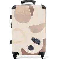 NoBoringSuitcases.com Großer Koffer - Abstrakt - Formen - Pastell - Farben - Kombinationsschloss TSA - Hartschalen Trolley 4 Rollen - 72 liter - Reisekoffer - 66 cmKoffer Mittelgroß 67x43x25 cm, 72L,