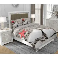 SOVIO Bettwäsche 140x200 cm + 2x70x80 cm, 3-teilig, 100% Baumwolle, Satin, Reißverschluss, Bunt - | So.0149