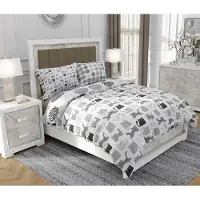 SOVIO Bettwäsche 140x200 cm + 2x70x80 cm, 3-teilig, 100% Baumwolle, Satin, Reißverschluss, Grau - | So.9057