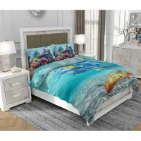 SOVIO Bettwäsche 140x200 cm + 2x70x80 cm, 3-teilig, 100% Baumwolle, Satin, Reißverschluss, Bunt - | So.0140