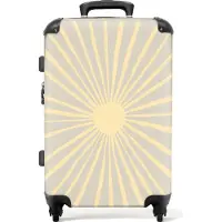 NoBoringSuitcases.com Großer Koffer - Sonne - Natur - Gelb - Abstrakt - Kombinationsschloss TSA - Hartschalen Trolley 4 Rollen - 72 liter - Reisekoffer - 66 cmKoffer Mittelgroß 67x43x25 cm, 72L,