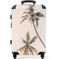 NoBoringSuitcases.com Großer Koffer - Palmen - Himmel - Natur - Wolken - Kombinationsschloss TSA - Hartschalen Trolley 4 Rollen - 72 liter - Reisekoffer - 66 cmKoffer Mittelgroß 67x43x25 cm, 72L,