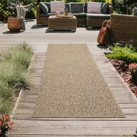 Teppichhome24 Outdoorteppich in Sisal-Optik für Balkon, Terrasse und Garten Größe - 60 x 180 cm