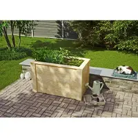 Finnia Gartenwelt Hochbeet aus Fichtenholz 115x65x70 cm, inklusive Folienauskleidung, ohne Boden