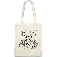 Eric Helmar Müller Urban Backwoods Shit Happens Blackmetal Typo, Stofftasche, Farbe: Beige