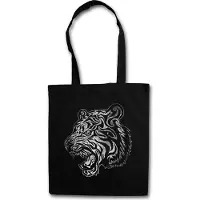 Eric Helmar Müller Urban Backwoods Tribal Tiger III, Stofftasche, Farbe: Schwarz