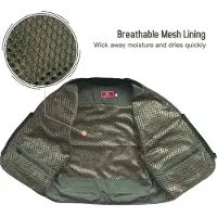Gistuch Herren-Angeljacke mit abnehmbarem Rücken, schnell trocknende Arbeitsweste mit mehreren Taschen, Outdoor, Sommer, Reisen, Foto-Cargo