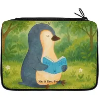 Mr. & Mrs. Panda Bleistiftetui Pinguin Buch Design - Weiß - Geschenk, Schlampermäppchen, Etui, Urlaub, Nichtstun, Bücherwurm, Mäppchen, Ferien, Ausruhen, Federmäppchen