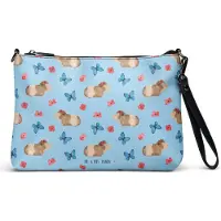 Mr. & Mrs. Panda Damenhandtasche Meerschweinchen Weisheit - Blau - Geschenk, Motivation, Kleine Handtasche, Wunderland, Tasche, Crossbody Bag, Abendtasche, Spruch, Wunder