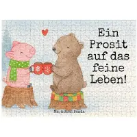 Mr. & Mrs. Panda Puzzle Glühschwein Sause Design 551 Teile - Weiß - Geschenk, Prost, Alles Gute, 1500, 2000, Weihnachtszeit, 1000, Bär, Weihnachten, Schwein, 300