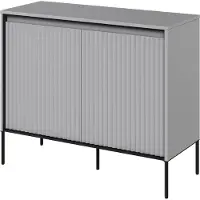 Yourhouse24 Kommode TREND TR-02 mit dekorative Fräsungen und Soft-Close-Funktion Grau