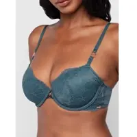 Dorina Bügel-BH "Jemma", Damen, Gr. 80, Cup E, grün, Obermaterial: 58% Polyamid, 34% Polyester, 8% Elasthan, BHs Bügel-BH, Spitze, feminin, schmale Träger, leicht gepolstert, vorgeformte Cups