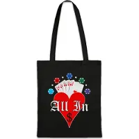 Eric Helmar Müller Urban Backwoods Poker Hearts All In, Stofftasche, Farbe: Schwarz
