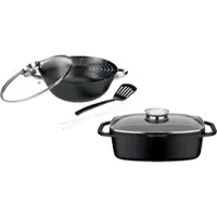 GSW Topf-Set "Gourmet Granit", schwarz, Töpfe, Topf-Set, Induktion