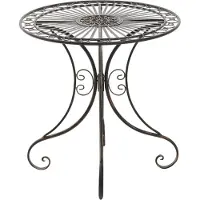 BellaFurn Eleganter Gartentisch – Nostalgisches Design – Stabil und kompakt – Eisen, patinierte Oberfläche