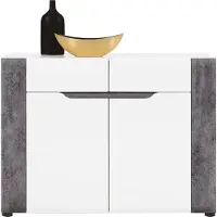 Furniture24 Kommode BRANDO B2, Sideboard, Schrank, Wohnzimmerschrank mit 2 Türen und 2 Schubladen