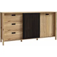 Furniture24 Kommode Jytana Jtnk233R Sideboard 175X91,5X40 Cm 1 Schiebetür 1 Flügeltür 3 Schubladen