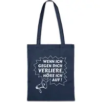 Eric Helmar Müller Urban Backwoods Wenn Ich Gegen Dich Verliere, Stofftasche, Farbe: Navy