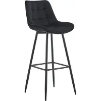 BellaFurn Barhocker mit modernem Design - Barhocker - Elegant und bequem, mattschwarzes Gestell | Farbe: Schwarz | Material: Weich