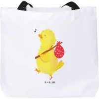 Mr. & Mrs. Panda Strandtasche Küken Wander - Weiß - Geschenk, Reisetasche, Tragetasche, Tote Bag, Ostern, Zeit, Osterei, Frohe, Grüße, Schultasche, Ostergrüße, Ostereier