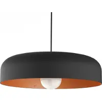 Lumicom Pendelleuchte Blatt mit zylindrischem Lampenschirm 40 cm breit 12 cm hoch