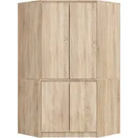 Akord Kleiderschrank Sonoma Eiche 100 cm 4 Türen 6 Regalböden B100xH180xT50 cm