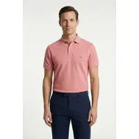 Tommy Hilfiger Poloshirt "1985 SLIM POLO", Herren, Gr. XL, camellia blush, Piqué, Obermaterial: 96% Baumwolle, 4% Elasthan, Shirts Poloshirt, Markenstickerei, aus Baumwoll-Piqué