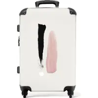 NoBoringSuitcases.com Großer Koffer - Farbe - Abstrakt - Rosa - Schwarz - Kombinationsschloss TSA - Hartschalen Trolley 4 Rollen - 72 liter - Reisekoffer - 66 cmKoffer Mittelgroß 67x43x25 cm, 72L,
