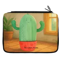 Mr. & Mrs. Panda Bleistiftetui Kaktus Wut Design - Weiß - Geschenk, Federtasche, Büro, Kollege, Kakteen, Etui, Schlampermäppchen, Kollegin, Schulmäppchen, Federmäppchen