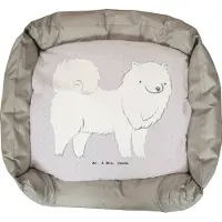 Mr. & Mrs. Panda Hundecouch Samojede Lebensretter - Grau Pastell - Geschenk, Hund, Ostern, Muttertag, Valentinstag, Samojedenhund, Nikolaus, Samojedenspitz, Weihnachten